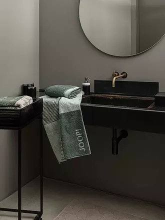JOOP | Serviette de douche 80x150cm DIVEDED DOUBLEFACE Aqua | dunkelgrün